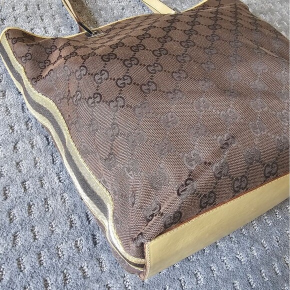 Gucci Monogram Brown, Black and Tan Tote Bag - Picture 4 of 14